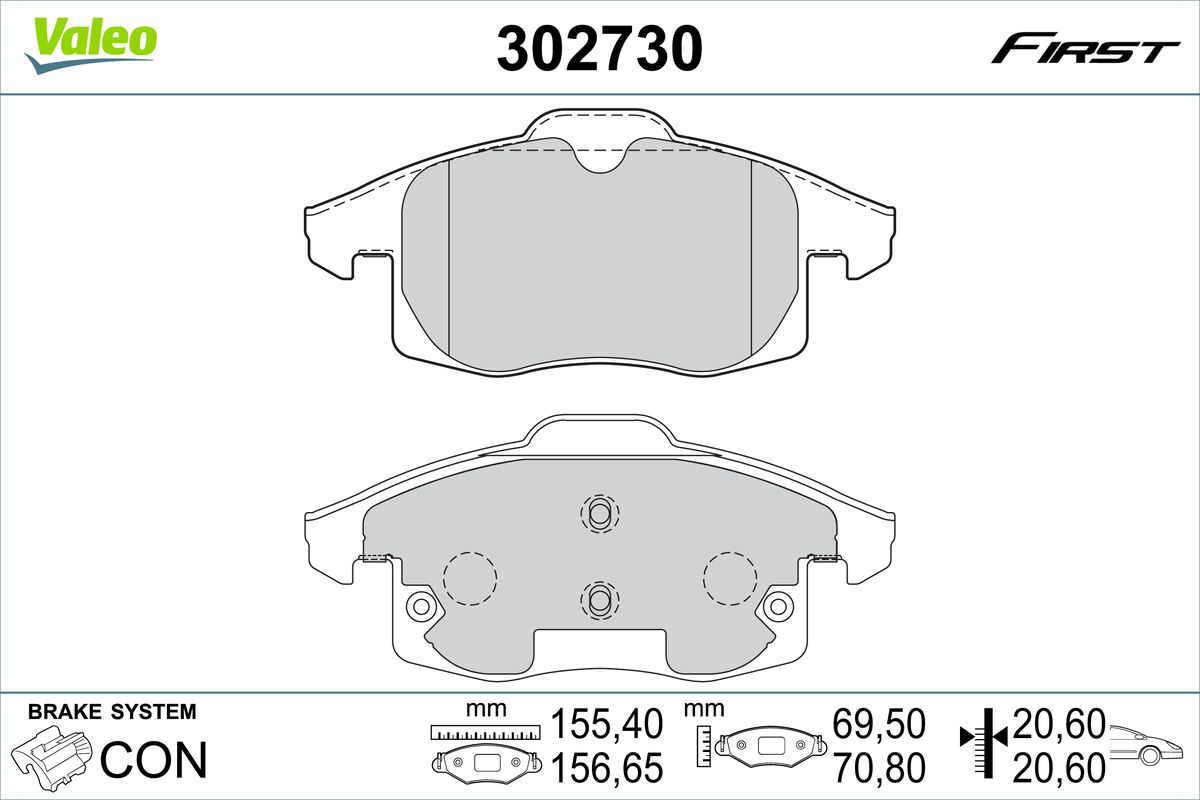 Set placute frana,frana disc 302730 VALEO